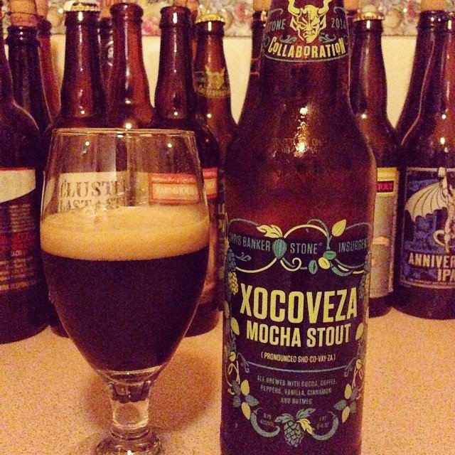 Stone Xocoveza Mocha Stout vía @dehumanizer en Instagram