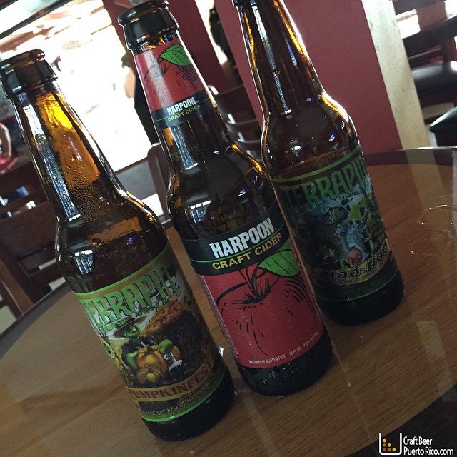 Terrapin Pumpkinfest, Harpoon Cider y Terrapin Moo-Hoo Chocolate Milk Stout