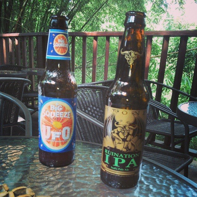 UFO Big Squeeze y Stone Ruination IPA vía @mardelcar02 en Instagram