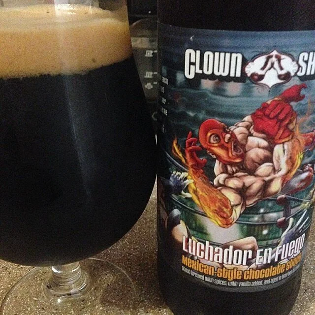 Clown Shoes Luchador En Fuego Double Stout vía @osvalsan en Instagram