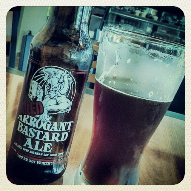 Oaked Arrogant Bastard Ale vía @cracker8110 en Instagram