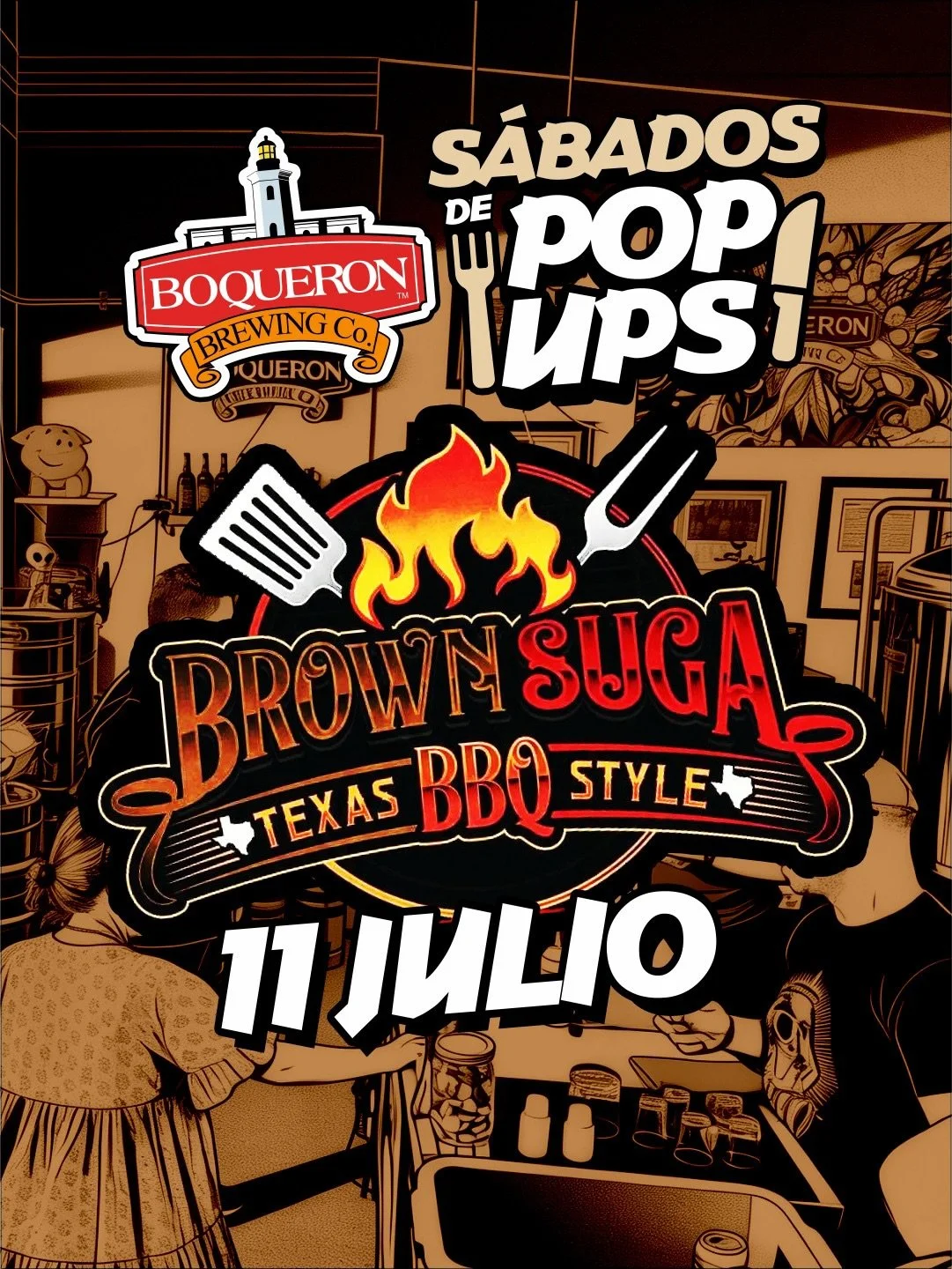 Sábados de Boquerón Brewing con Brown Suga BBQ 