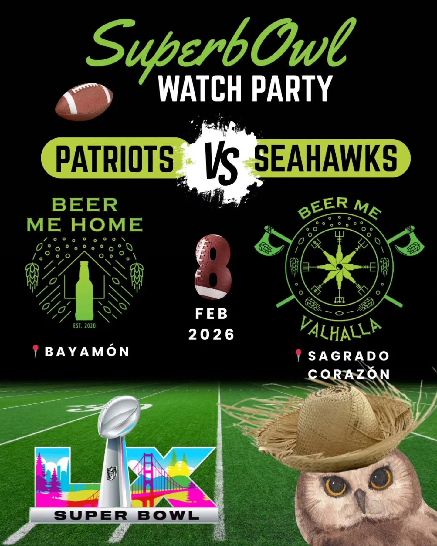 Super Bowl en Beer Me Home