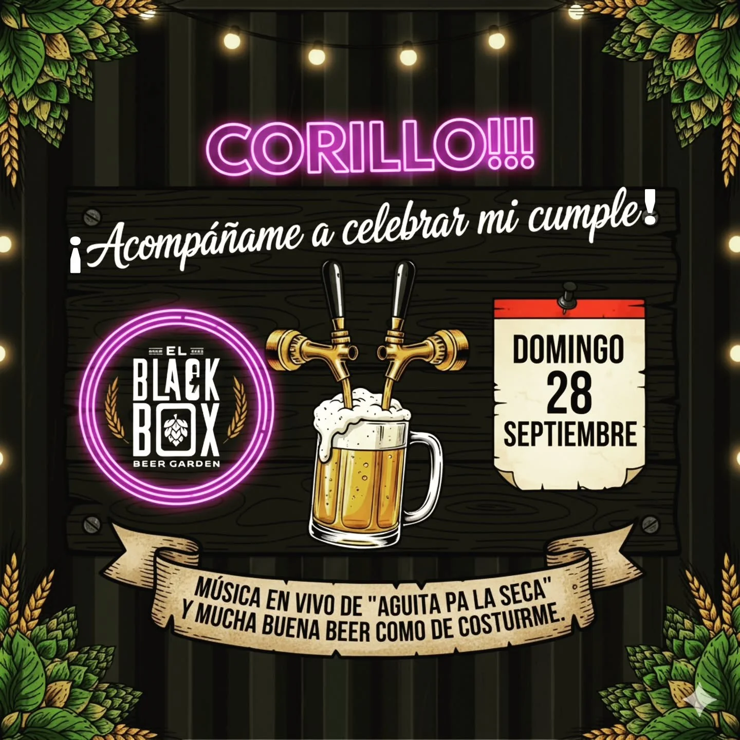 Cumpleaños de Agu en Blackbox Beer Garden en San Juan