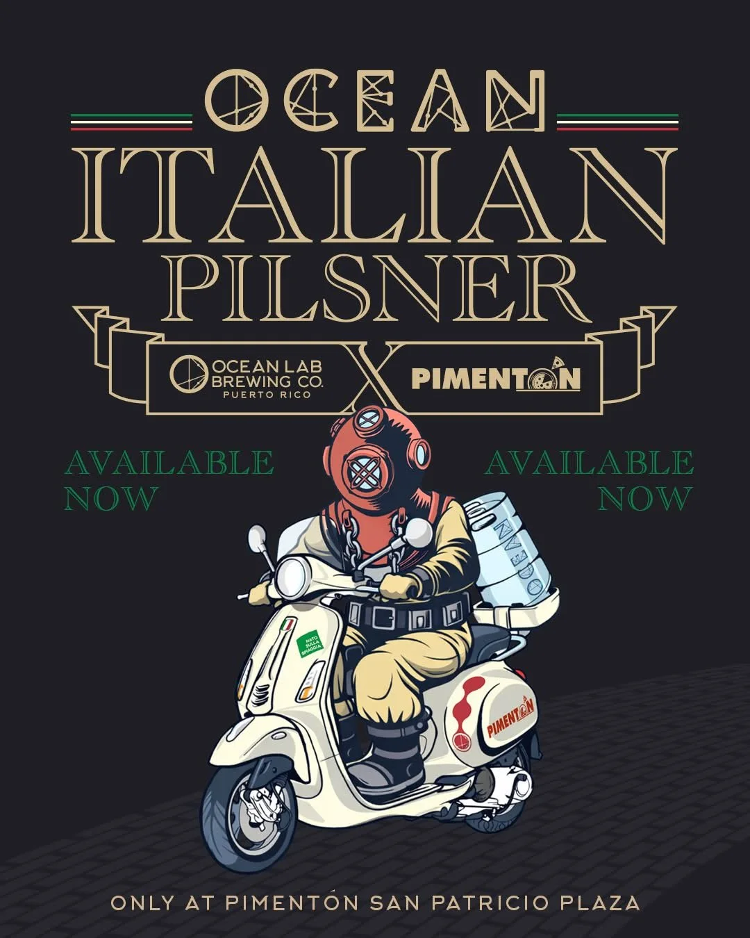 Ocean Lab Brewing lanza Italian Pils, una cerveza exclusiva de Pimentón en San Patricio Plaza