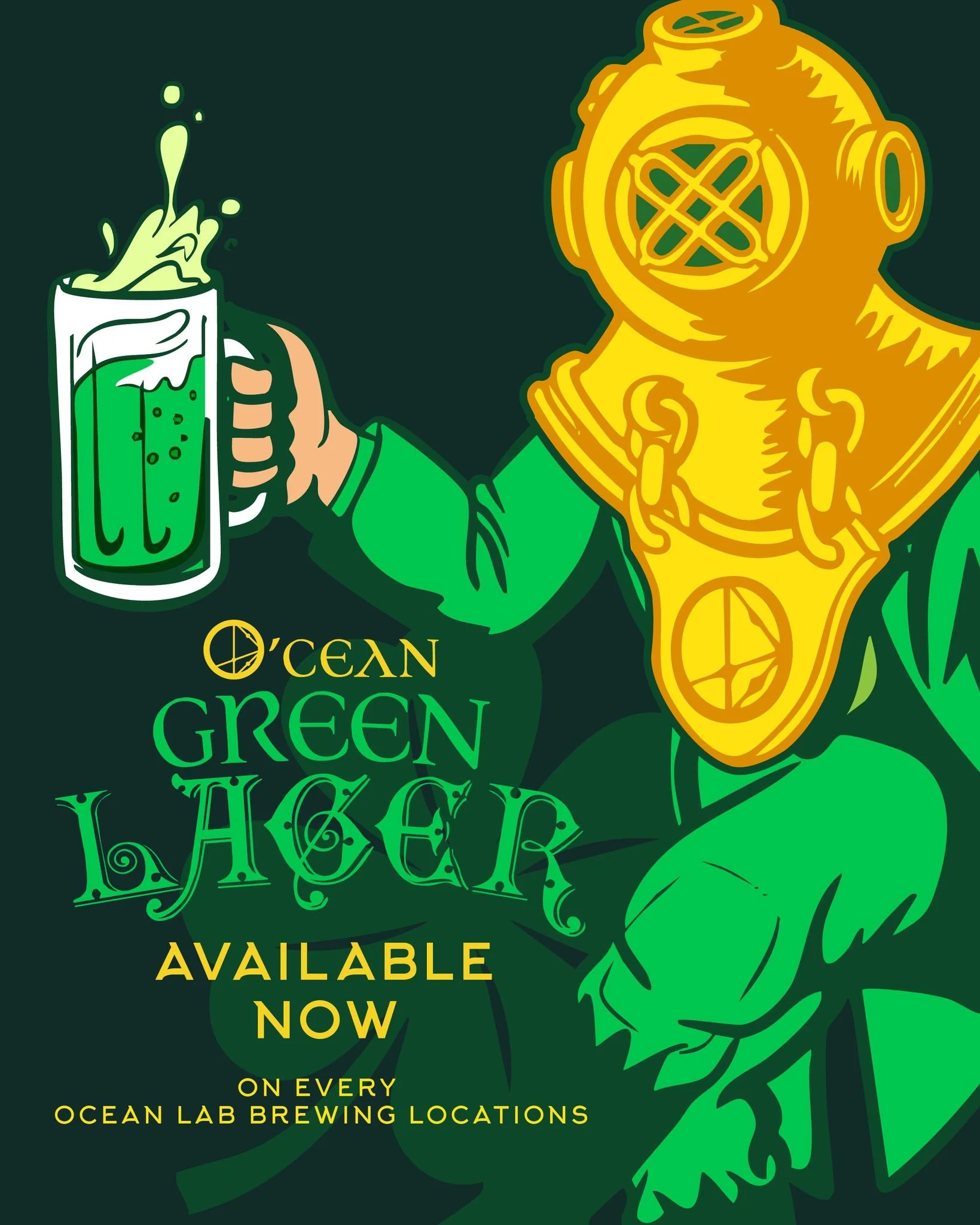 Regresa la Green Lager de Ocean Lab Brewing para St. Patrick's Day