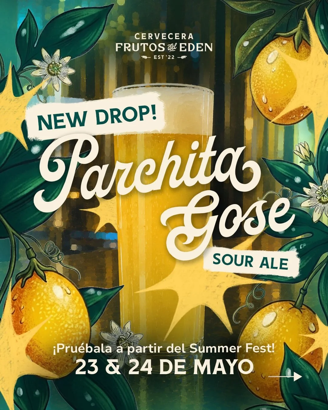 Cervecera Frutos del Edén anuncia Parchita Gose, disponible en su Summerfest este fin de semana