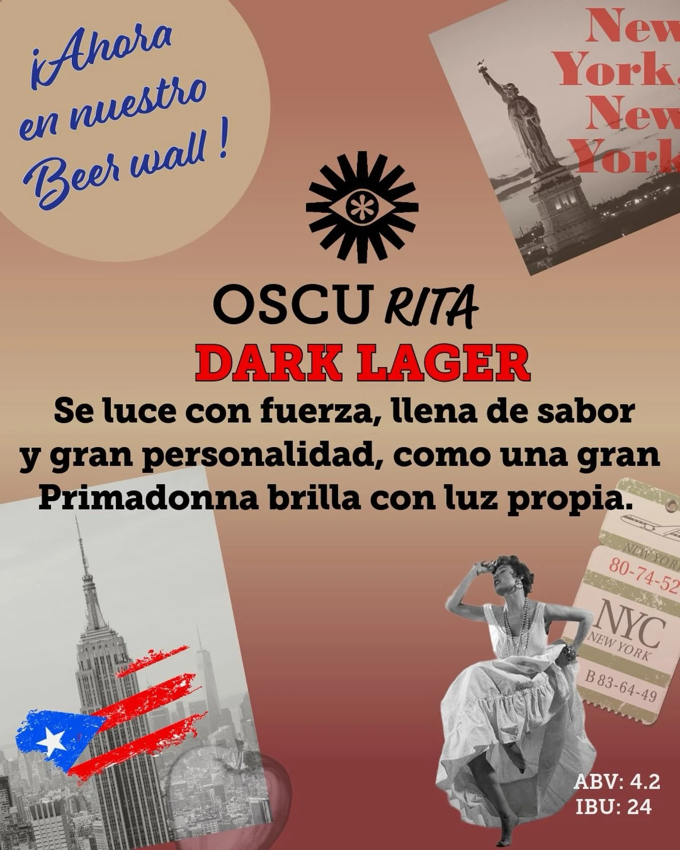 Cervecería Takabru de Guaynabo anuncia Oscu Rita Dark Lager; disponible ya