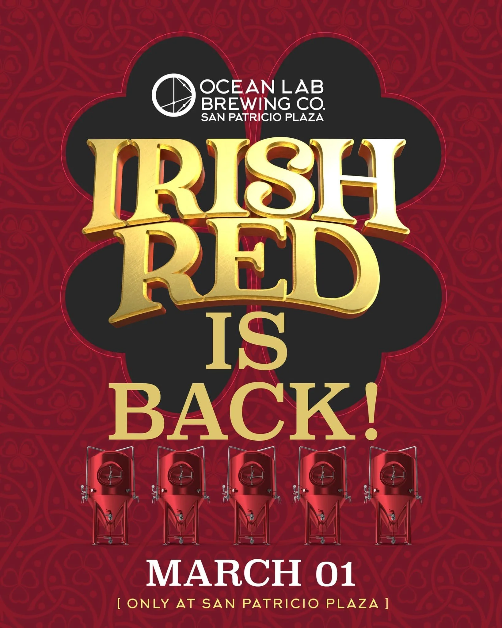 Regresa la Irish Red Ale de Ocean Lab Brewing desde hoy 1 de marzo