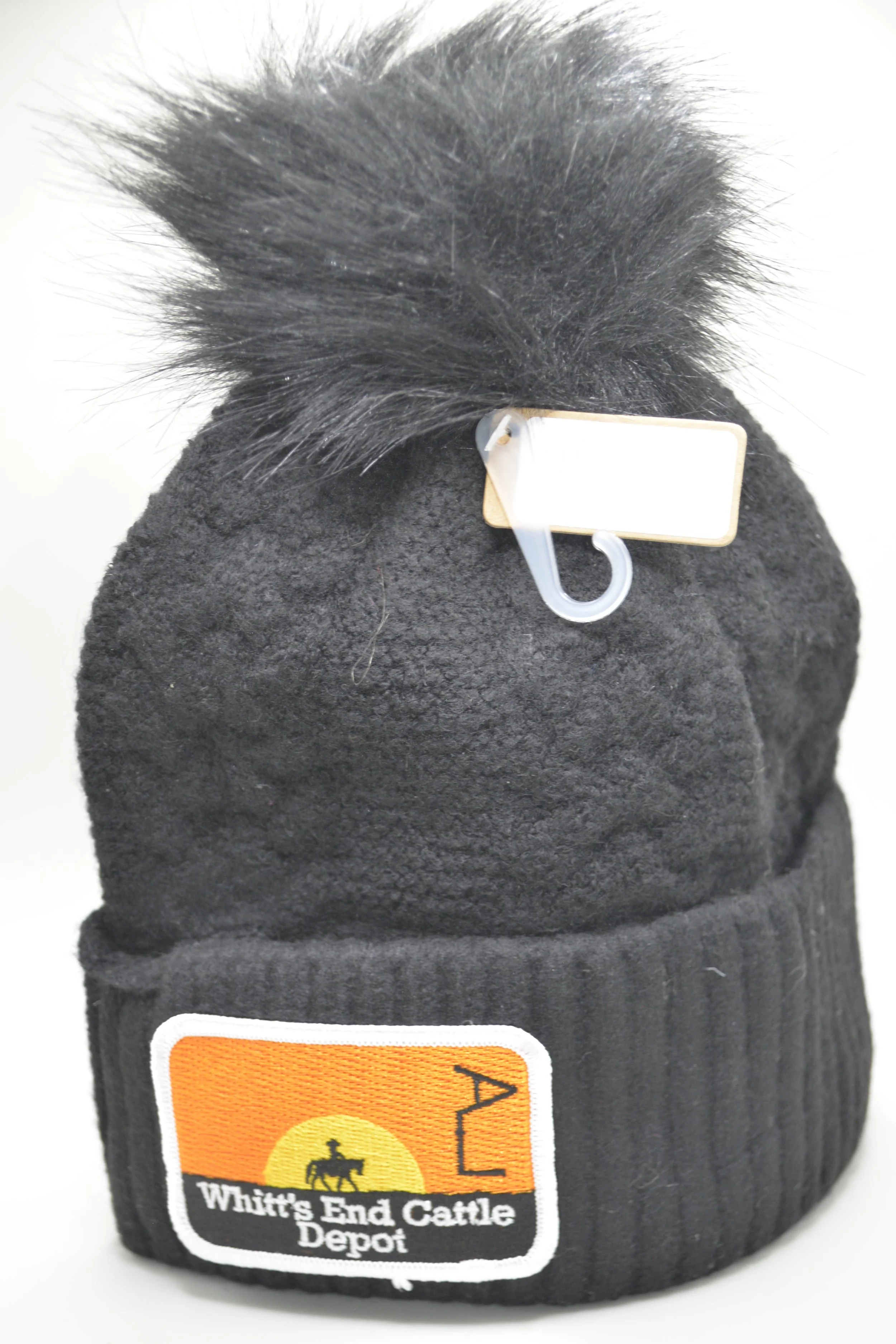 Black Beanie with Pom Pom