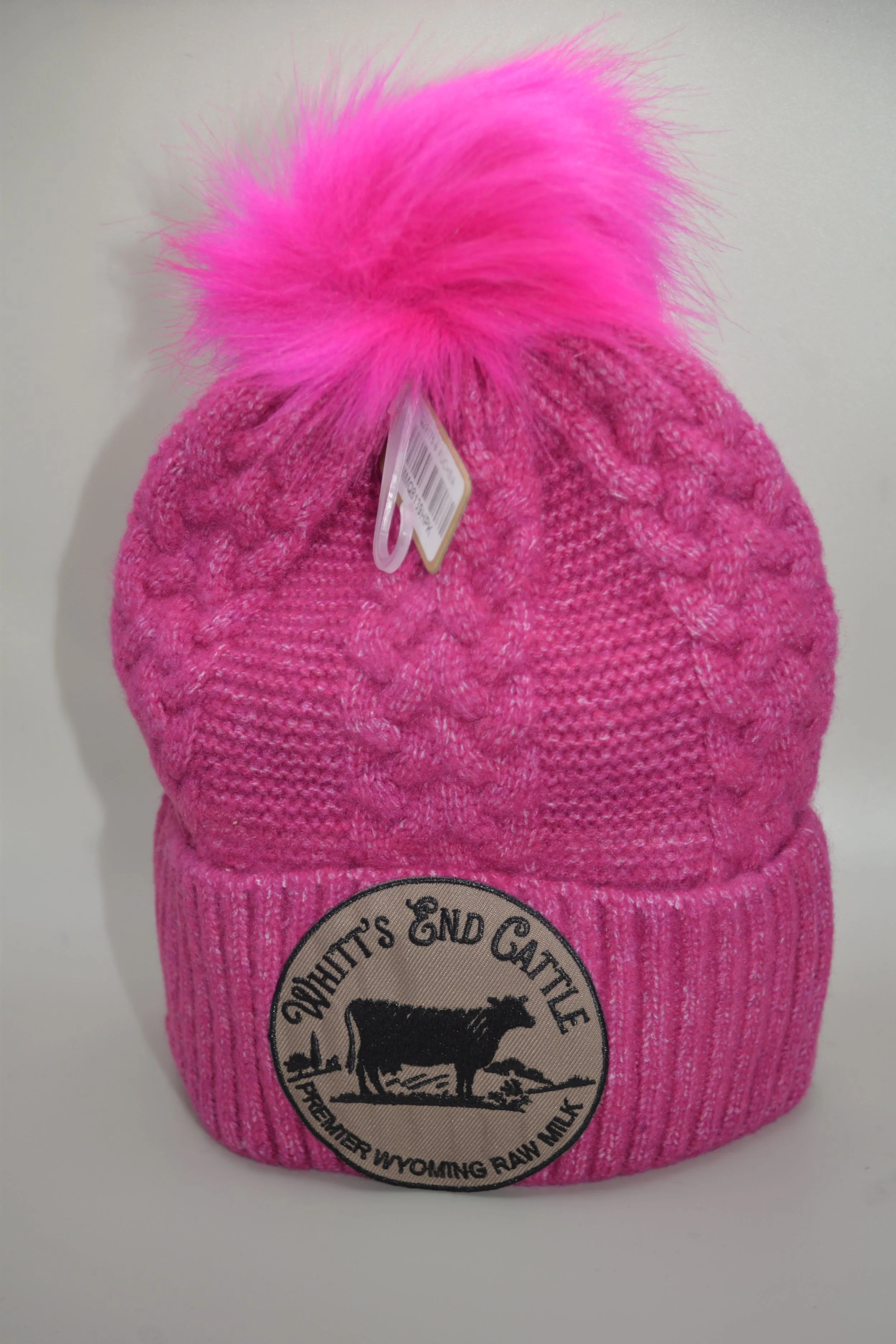 Pink Beanie with Pom Pom
