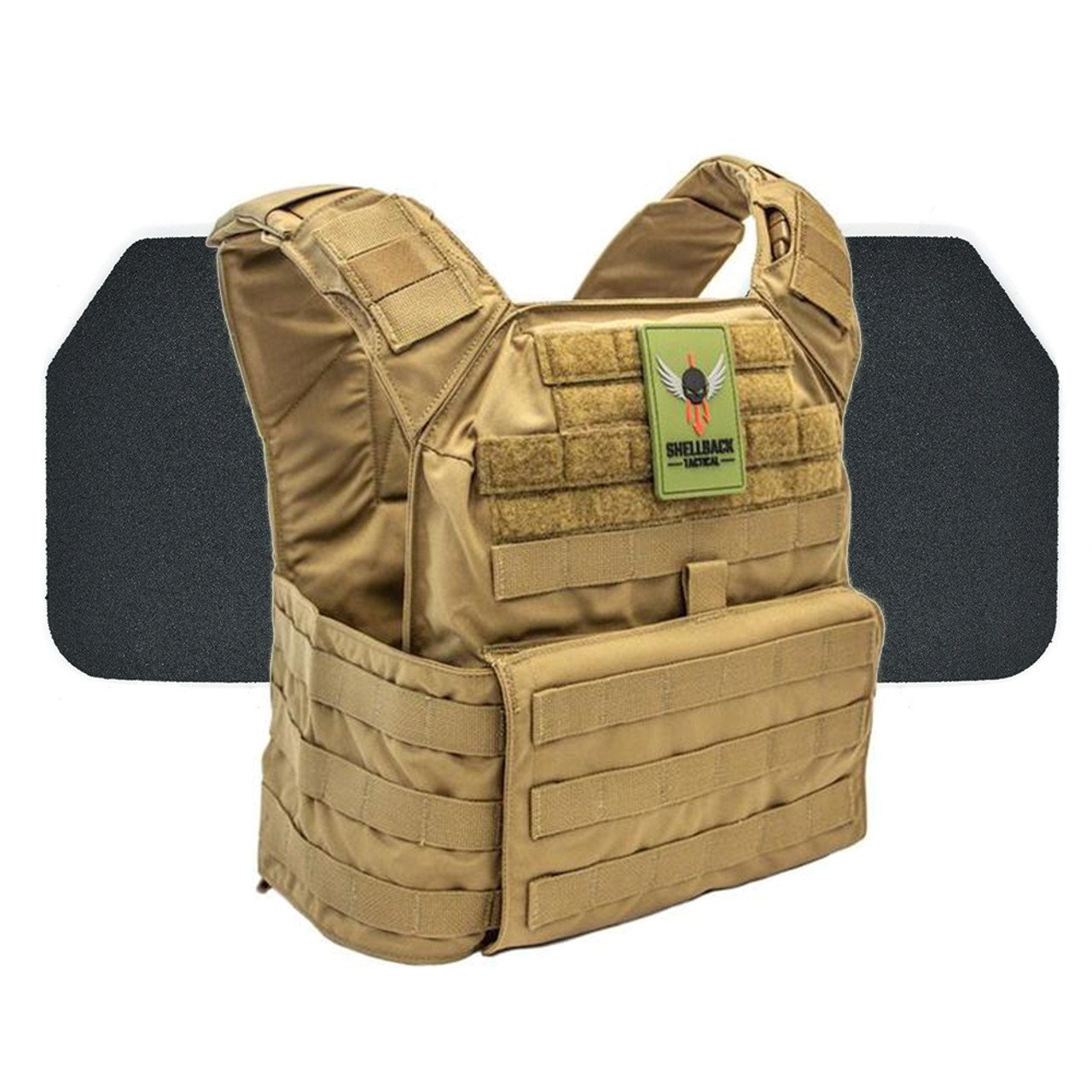 Shellback Tactical - Banshee Rifle Level III Body Armor Kit with Model P5mmSAO Steel Plates - Coyote.jpg