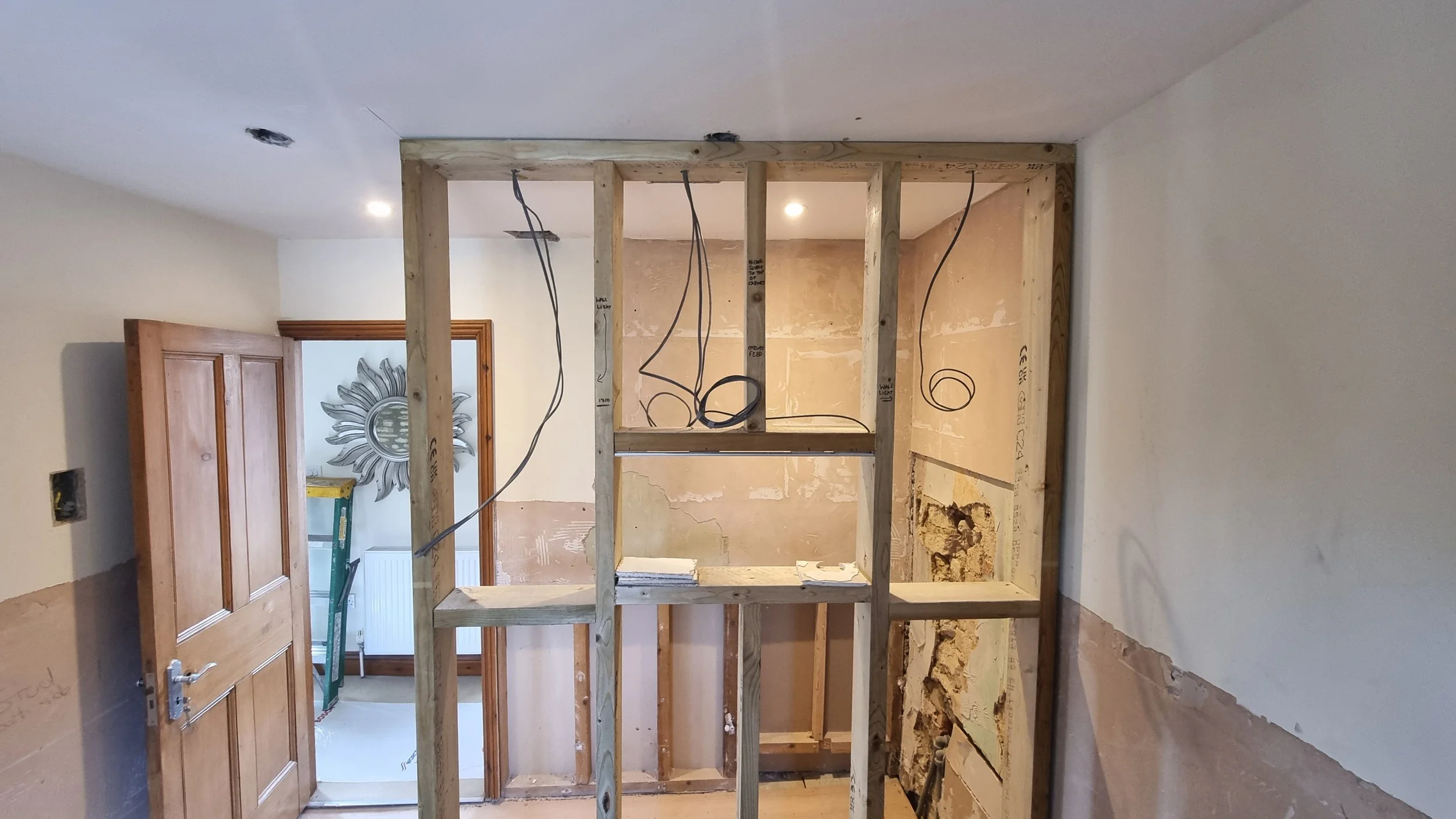 Electrical cables installed during a full house rewire