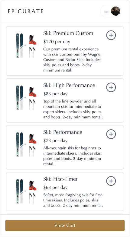 Epicurate unit-based selling