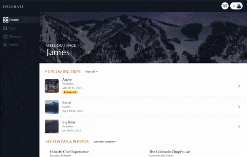 Desktop — full account experience