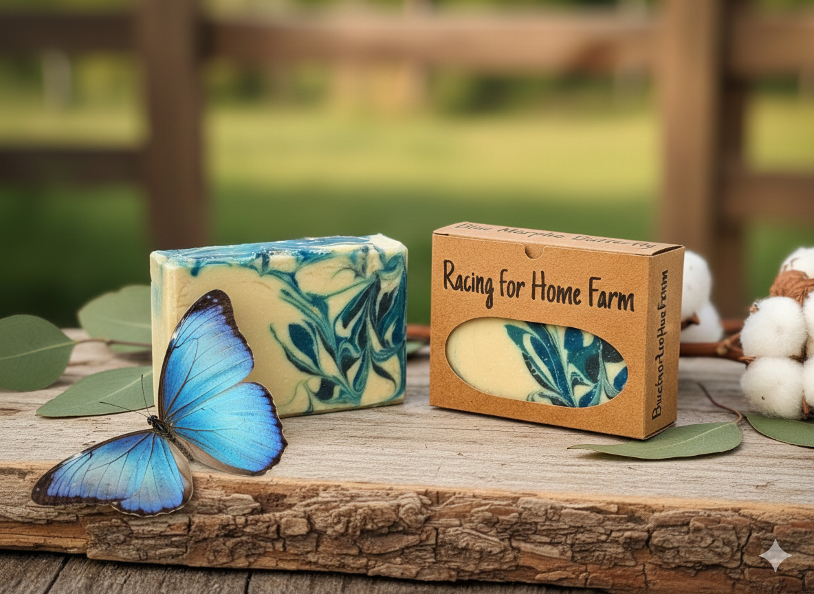 Blue Morpho Butterfly Artisan Soap