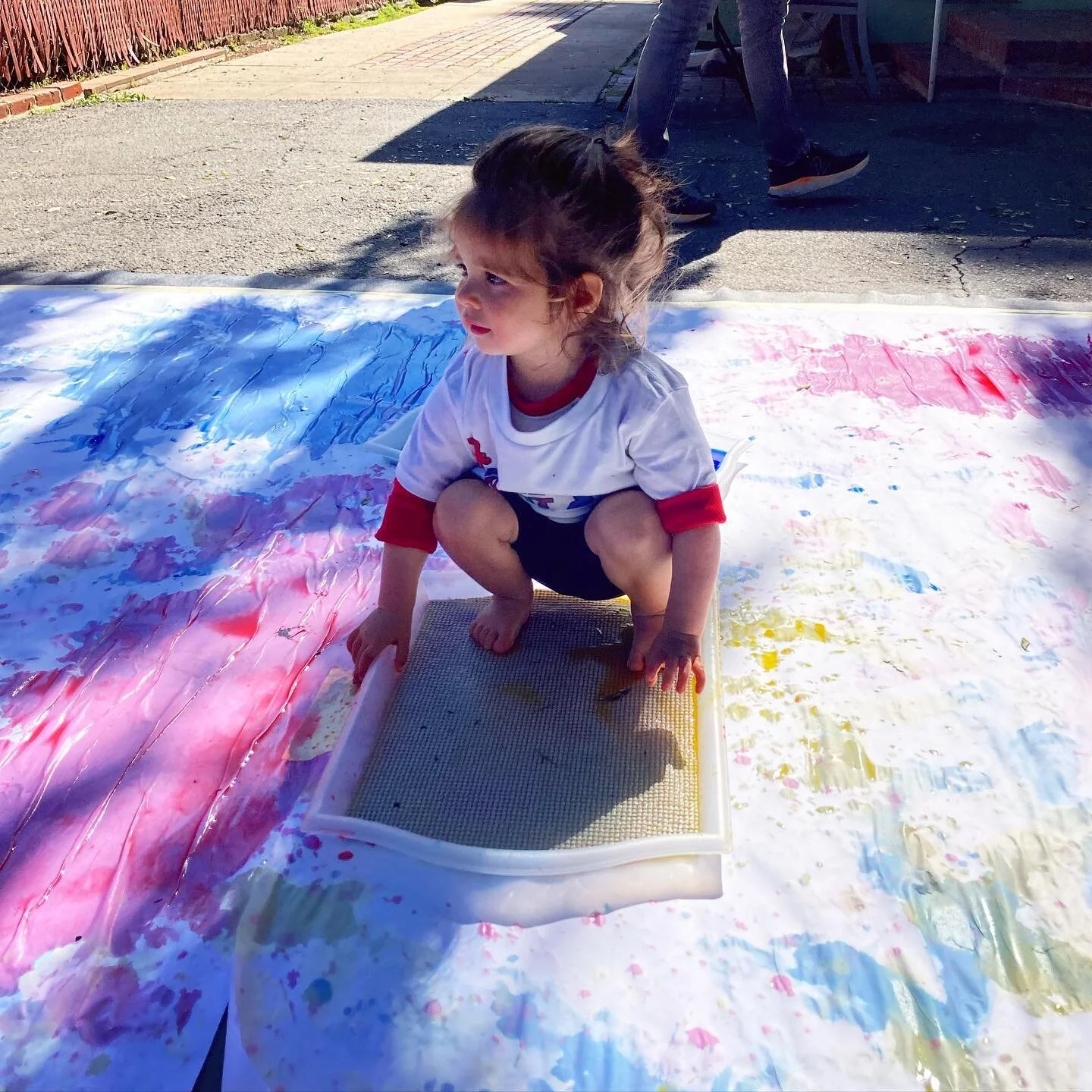 Give them time. When we engage in a group art experiences I notice a wide variety of approaches from the children both in their speed to jump in, and in the length of their engagement. These are two separate things and should be respected as such. So