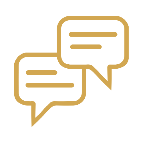 chat icon in gold