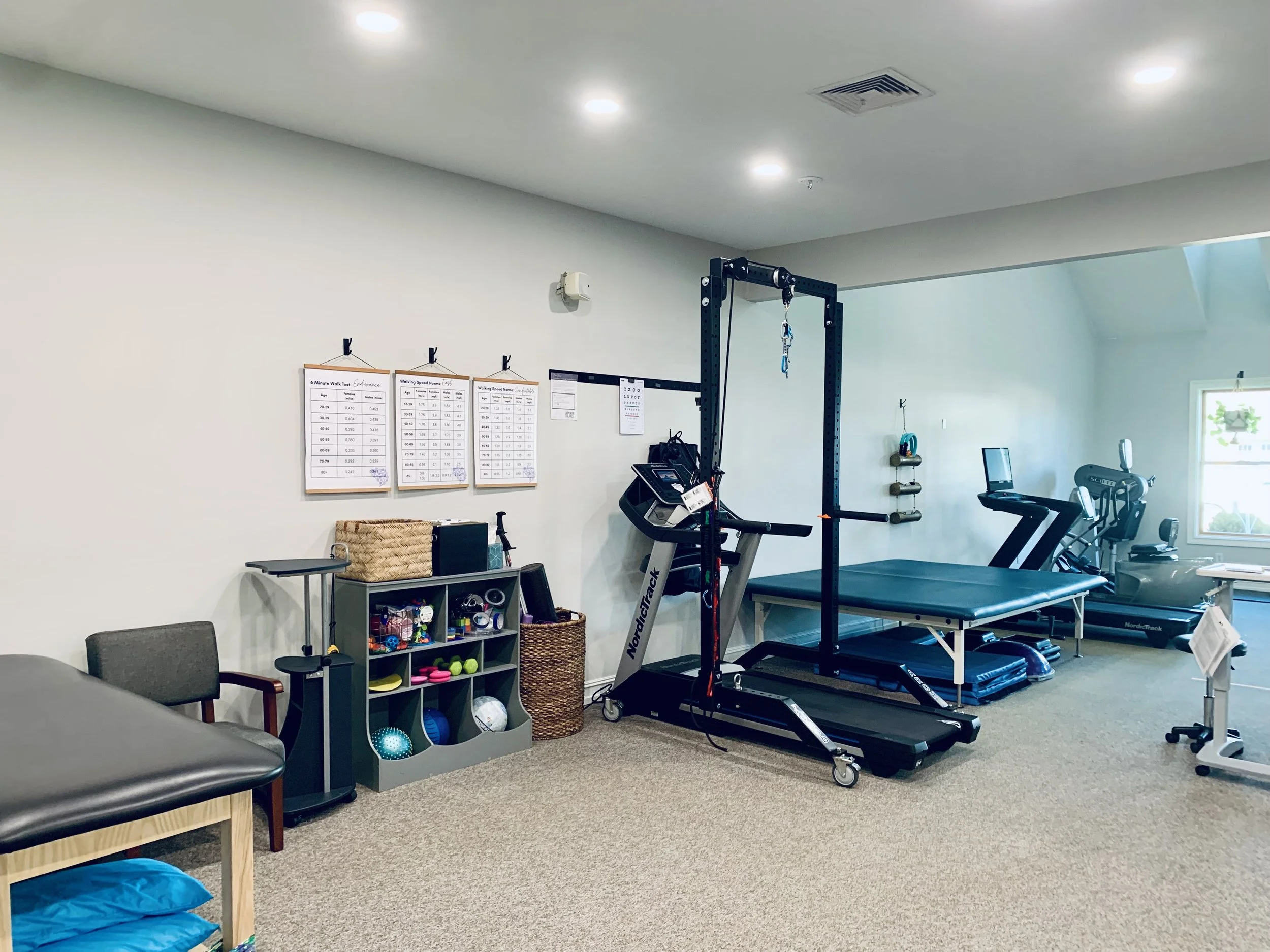 Body weight support treadmill and exercise equipment at Empower Balance in Waynesville, Ohio