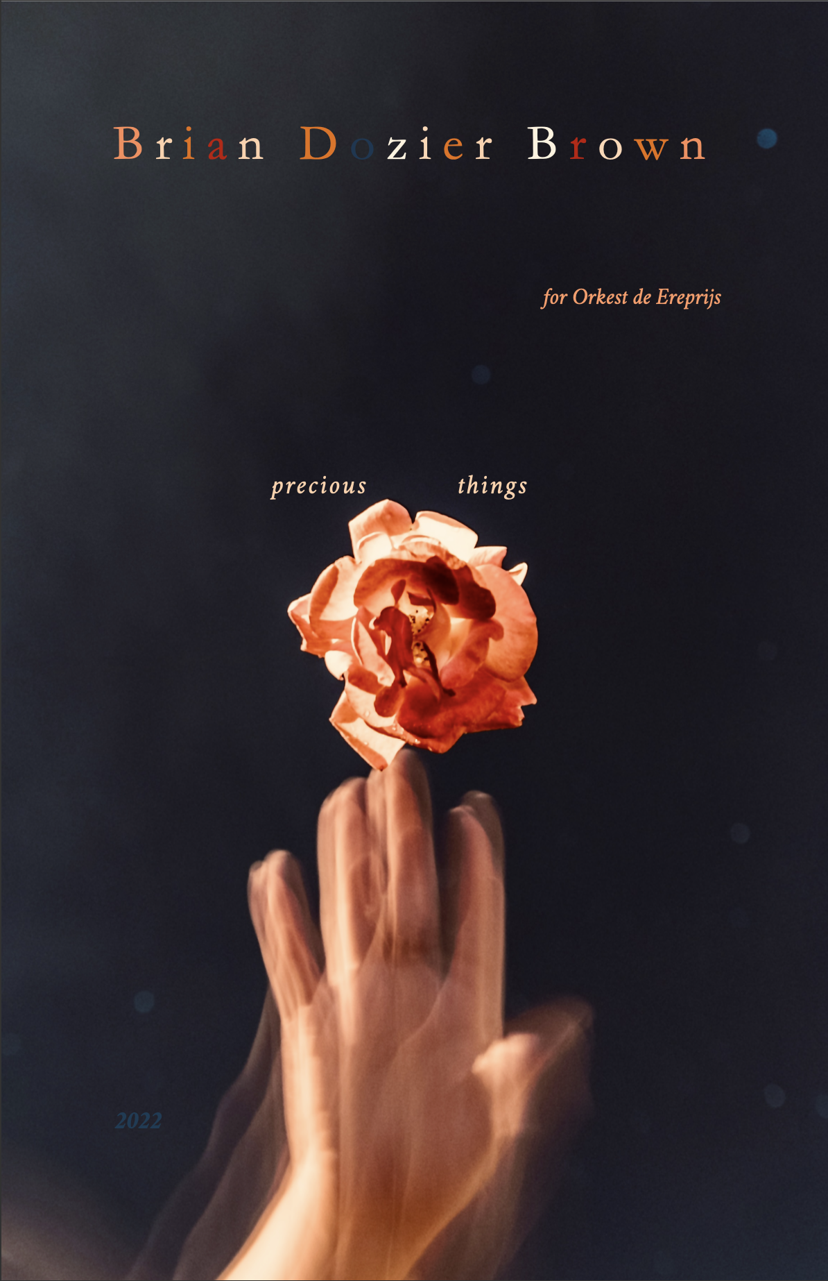 Score Cover Page for Precious Things
