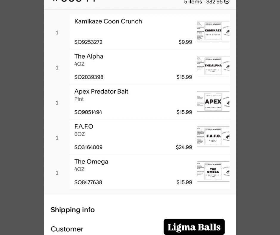 Recent Order!!! Thank you all so much for keeping me busy. APEX BABY