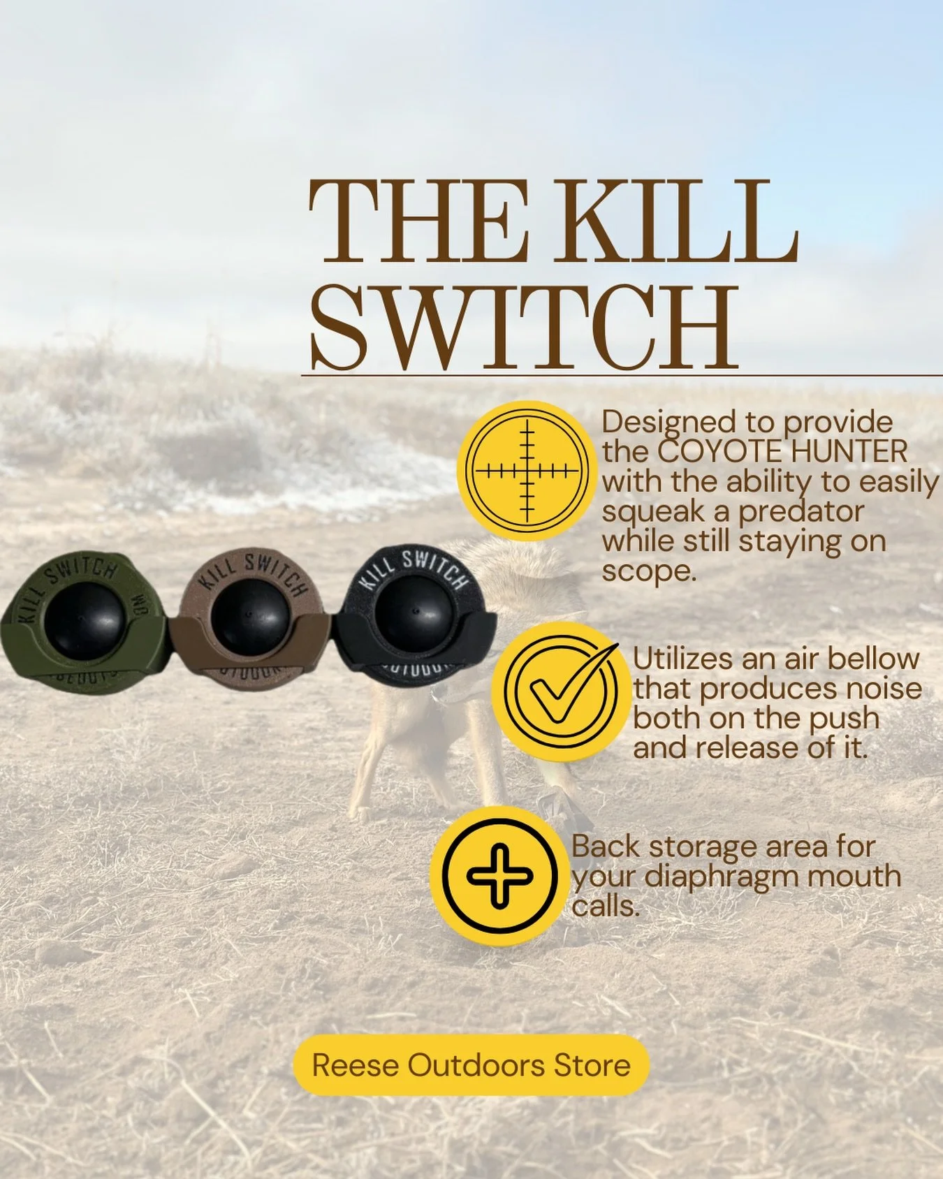 Check these out on the website. Been a lot of inquiries about them. Production takes a little longer than expected but they are worth the wait. 

www.coyote-academy.com