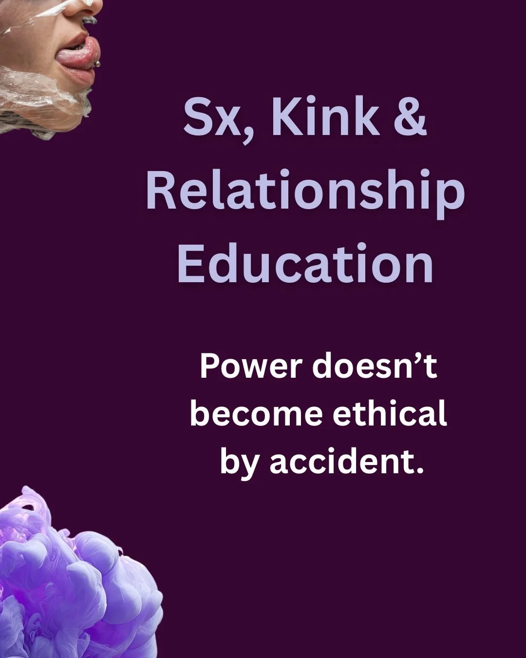 Power doesn&rsquo;t become ethical by accident.

Sx, kink, and desire can be profound, intimate, and transformative.

They can also cause real harm when power goes unexamined and consent is treated as a vibe instead of a practice.

This is sc, kink &