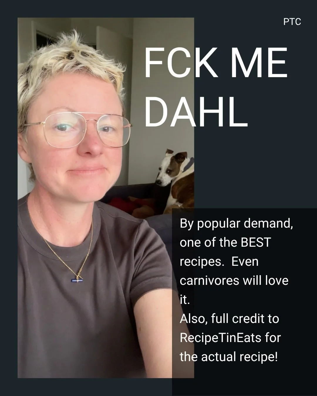 I posted a reel a few days ago, talking about a recipe that helps my mental health - Fck Me Dahl
(It&rsquo;s actually @recipe_tin recipe: Lentil Curry - Mega Flavour!).

Lots of people have asked for it, so here it is!

Please check out RecipeTinEats