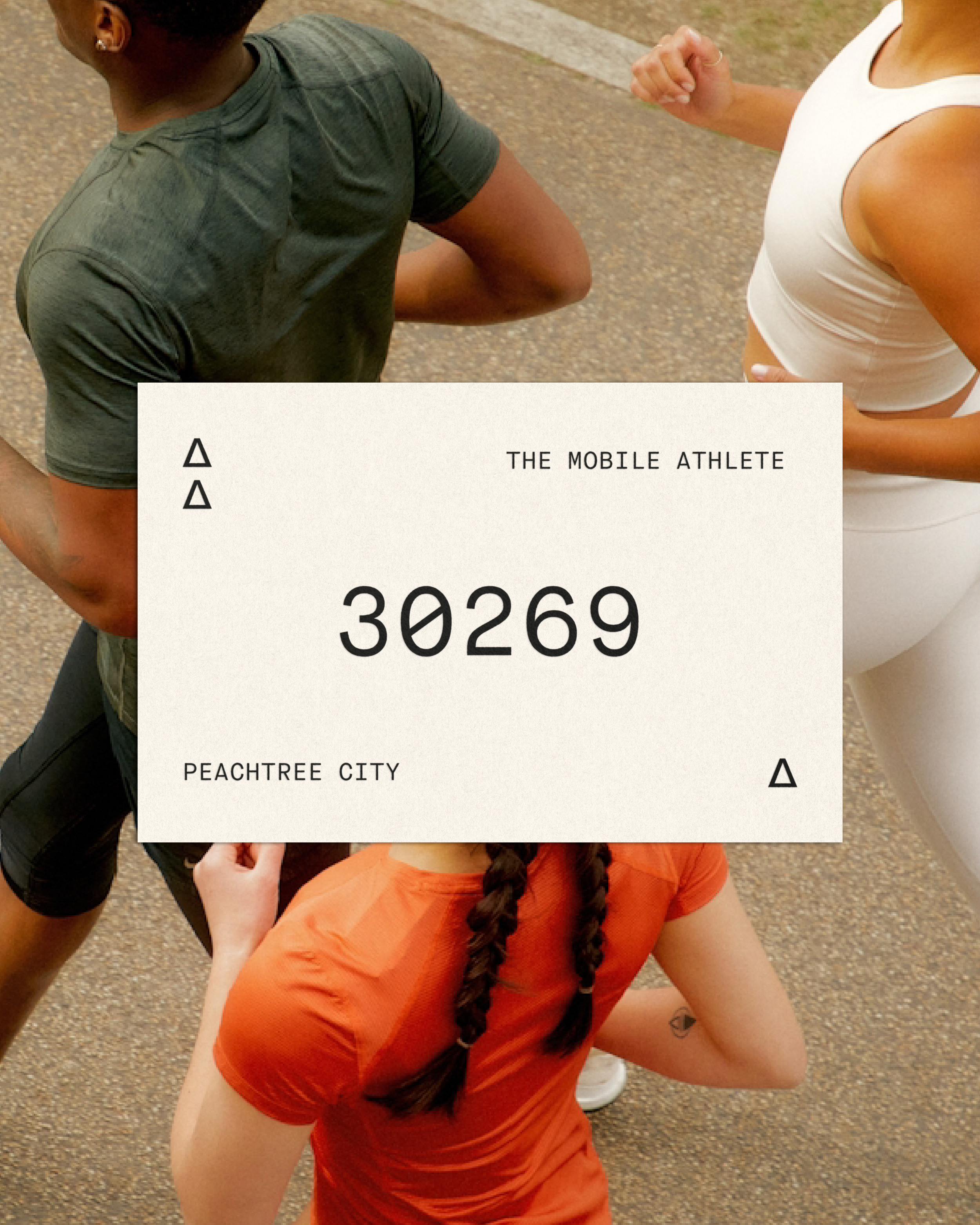 men and women running