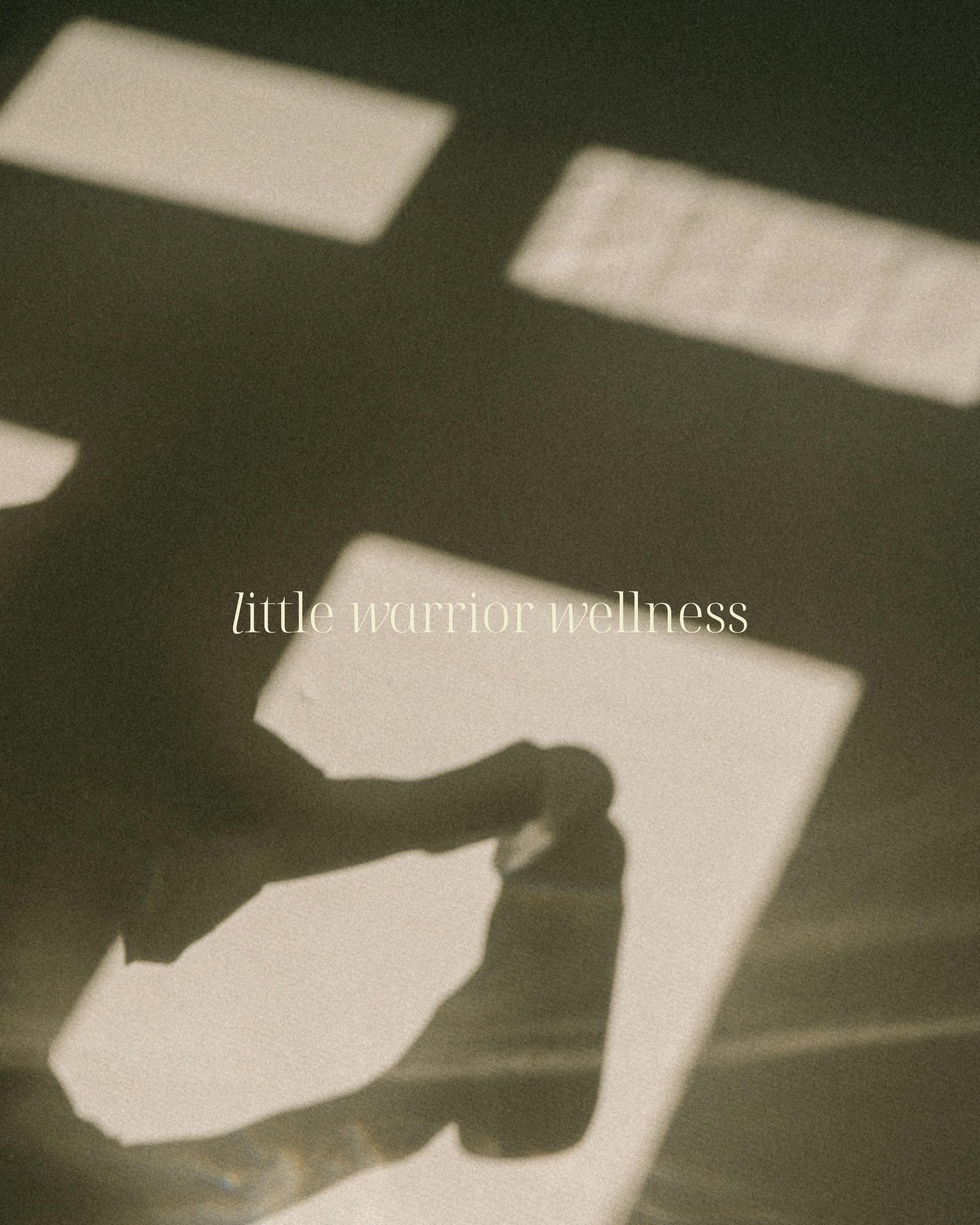 sun reflecting on the floor with wellness logo layered on top