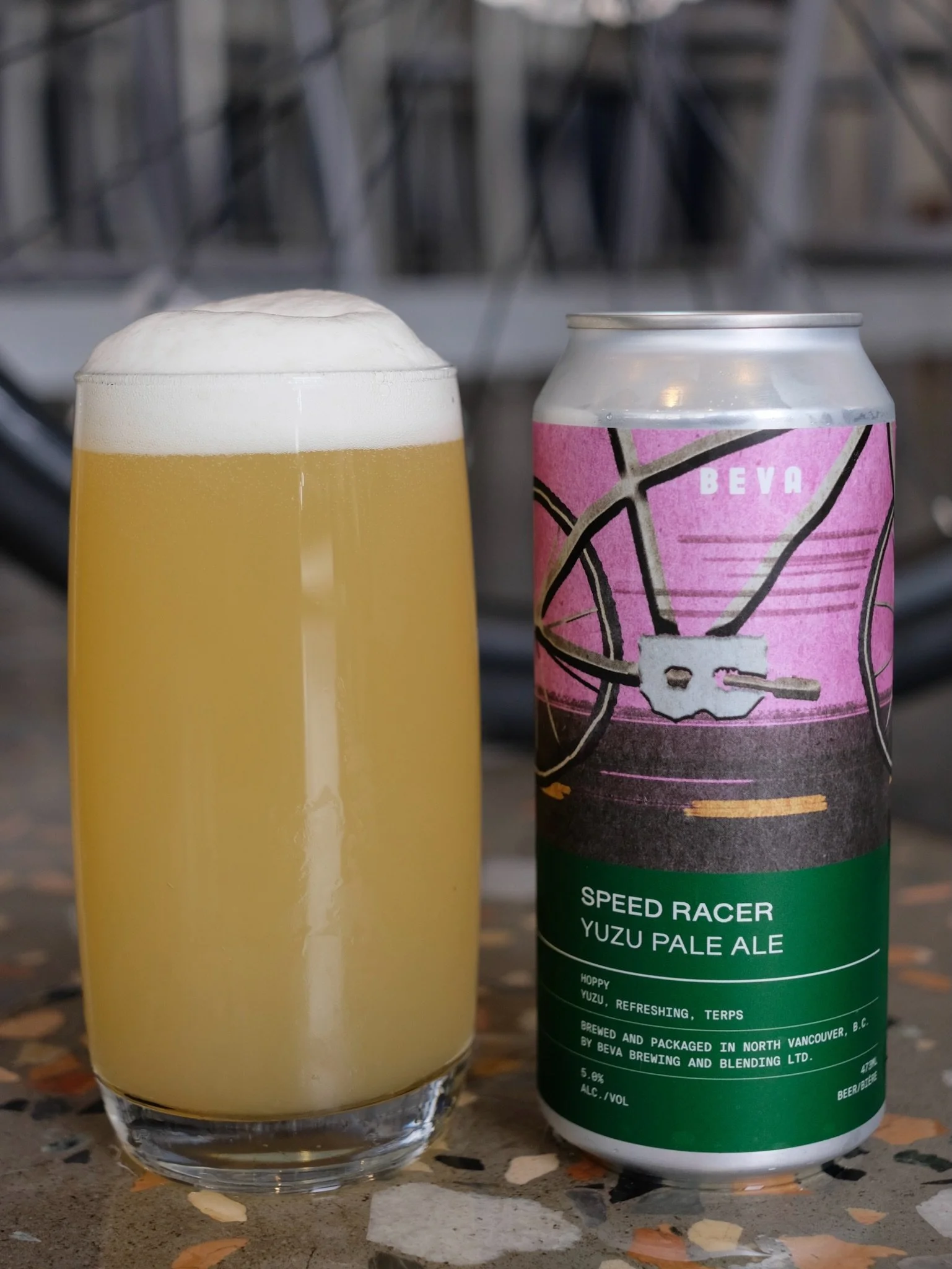 SPEED RACER
Yuzu Pale Ale
ABV: 5.0%

Brewed in collaboration with our pals at @steedcycles , this crushable Pale Ale is just right for your spring shredding. We brewed this beer using some of our favourite hops and cutting-edge terpene technology. Fo