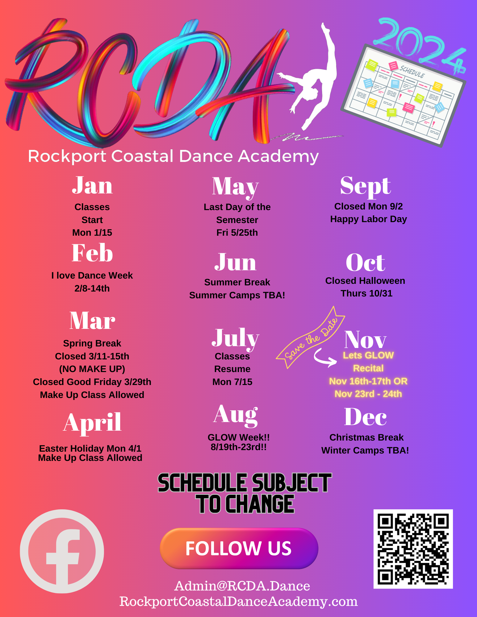 Calendar — Rockport Coastal Dance Academy