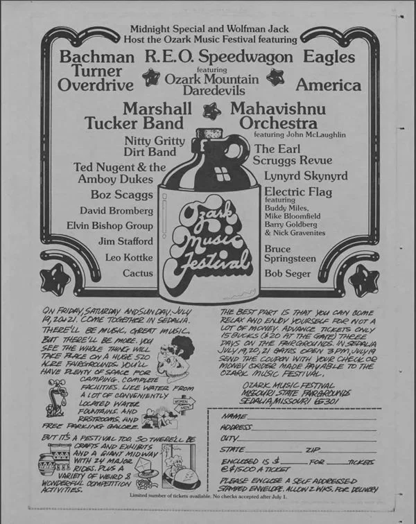 50 years ago… Remembering the Ozark Music Festival.