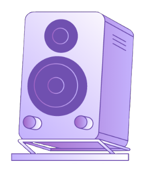 A stereo speaker.