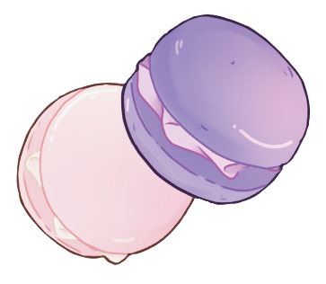 Two macarons.