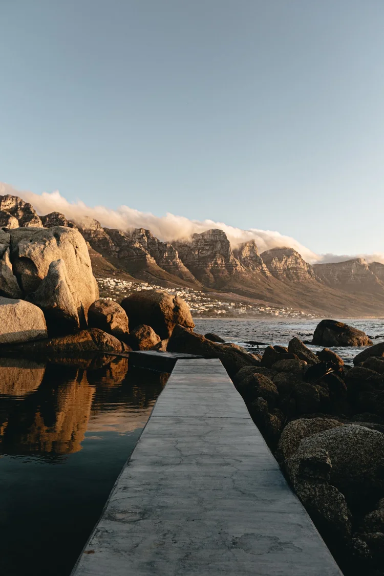A calm pier stretching out to sea
