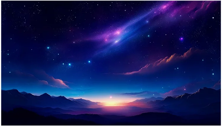 A calm night sky full of stars