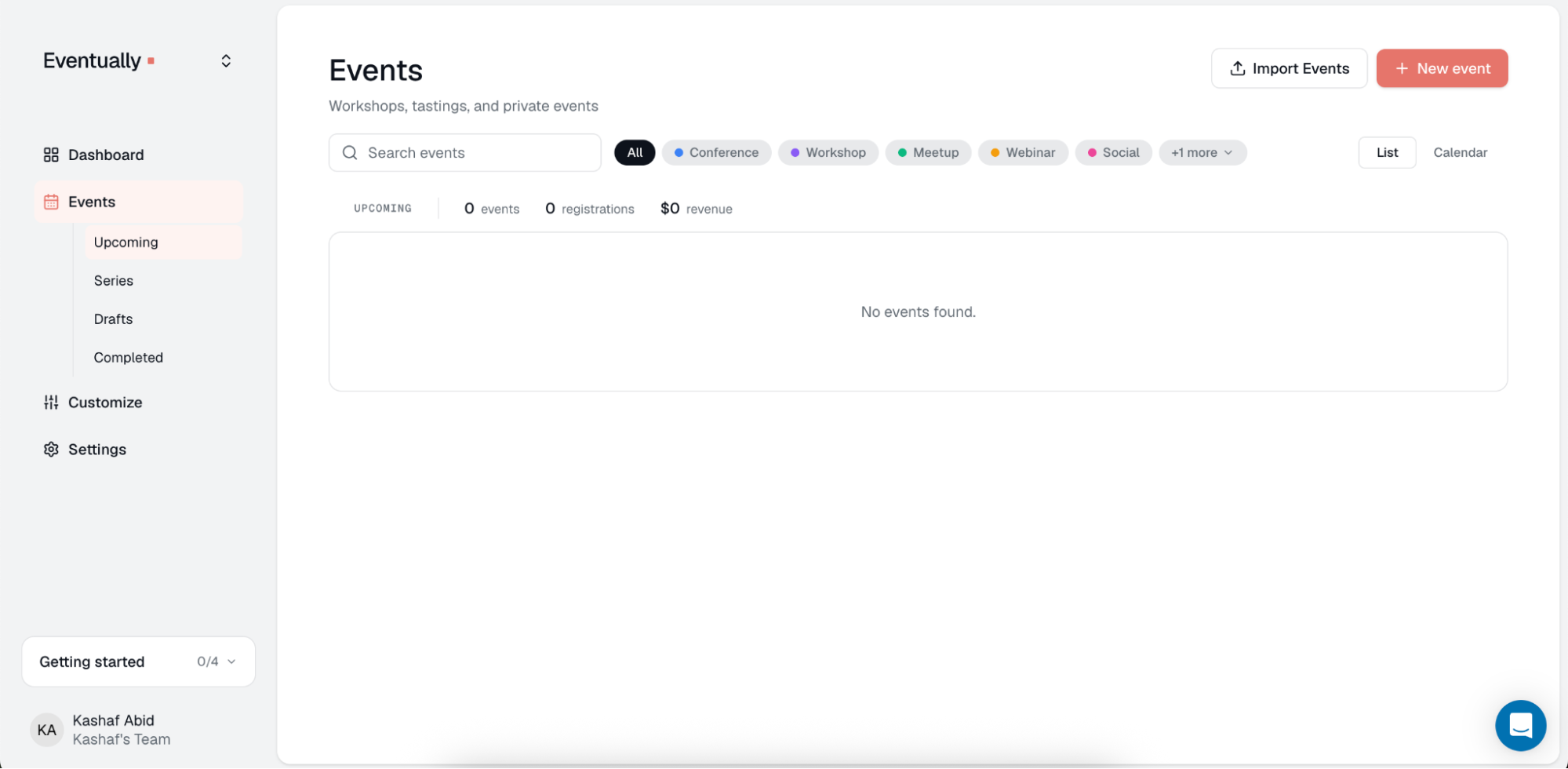 Create your event