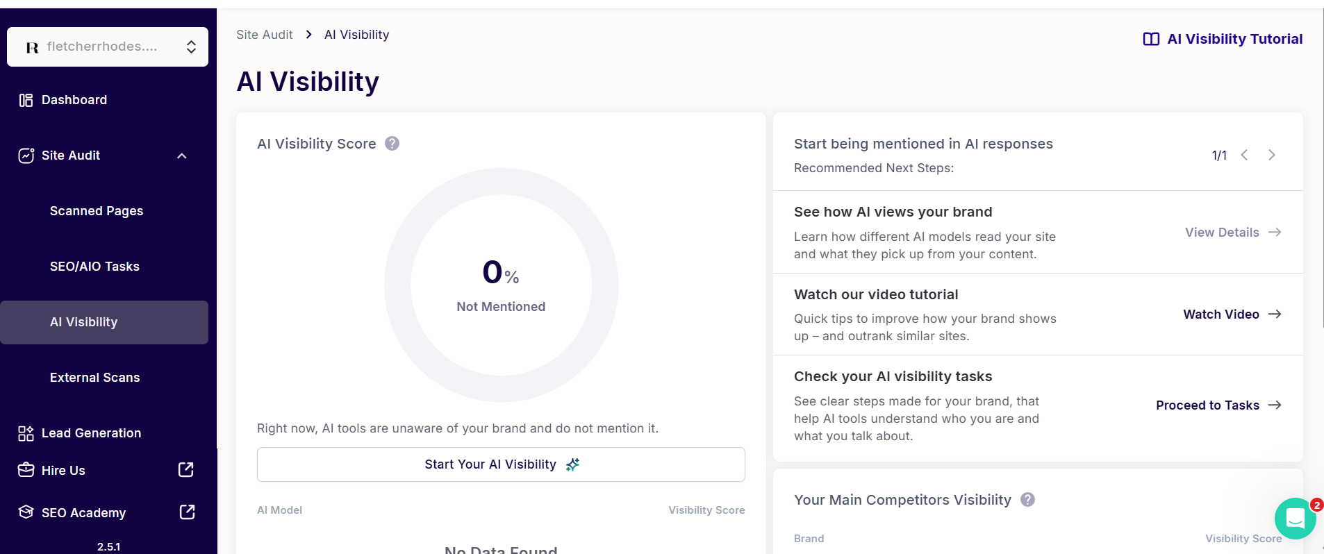 AI Visibility Audit in SEOSpace