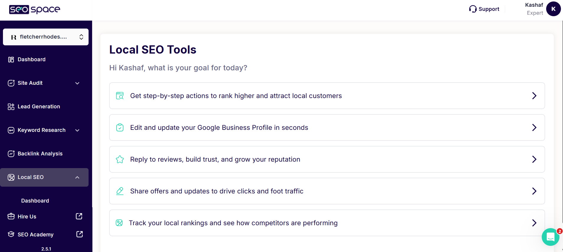 Local SEO Tools in SEOSpace