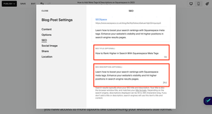 How to Add and Edit Meta Descriptions in Squarespace 2025