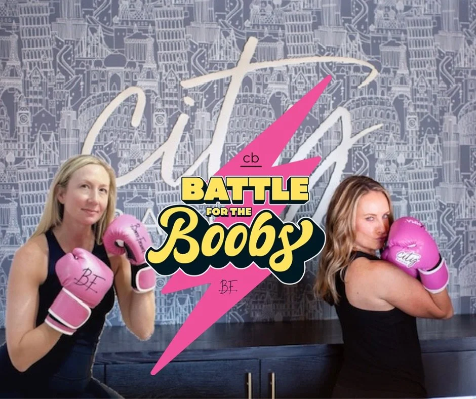 🥊 The Battle Starts Wednesday 🎀
Here&rsquo;s how our Battle for the Boobs works:

1️⃣ Total Attendance &rarr; Every class you take in October = 1 point for City Barre.
2️⃣ Challenge Completion &rarr; Pledge 15 classes in 31 days + FINISH. Every fin