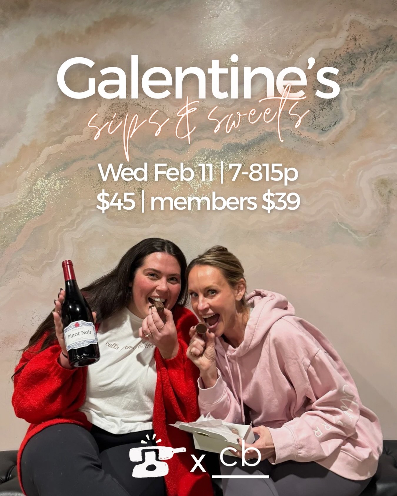 Galentine&rsquo;s plans? Handled. 💕 

Join us for Galentine&rsquo;s Sips &amp; Sweets&mdash;wine and dessert pairings curated by our own Kennedy from @callsforabottle. Expect three delicious wines, yummy Valentine&rsquo;s treats, and all the best gi