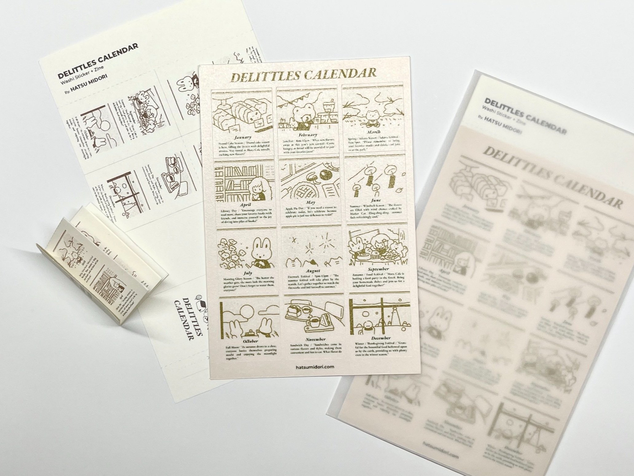 Delittles Calender Sticker Sheet
