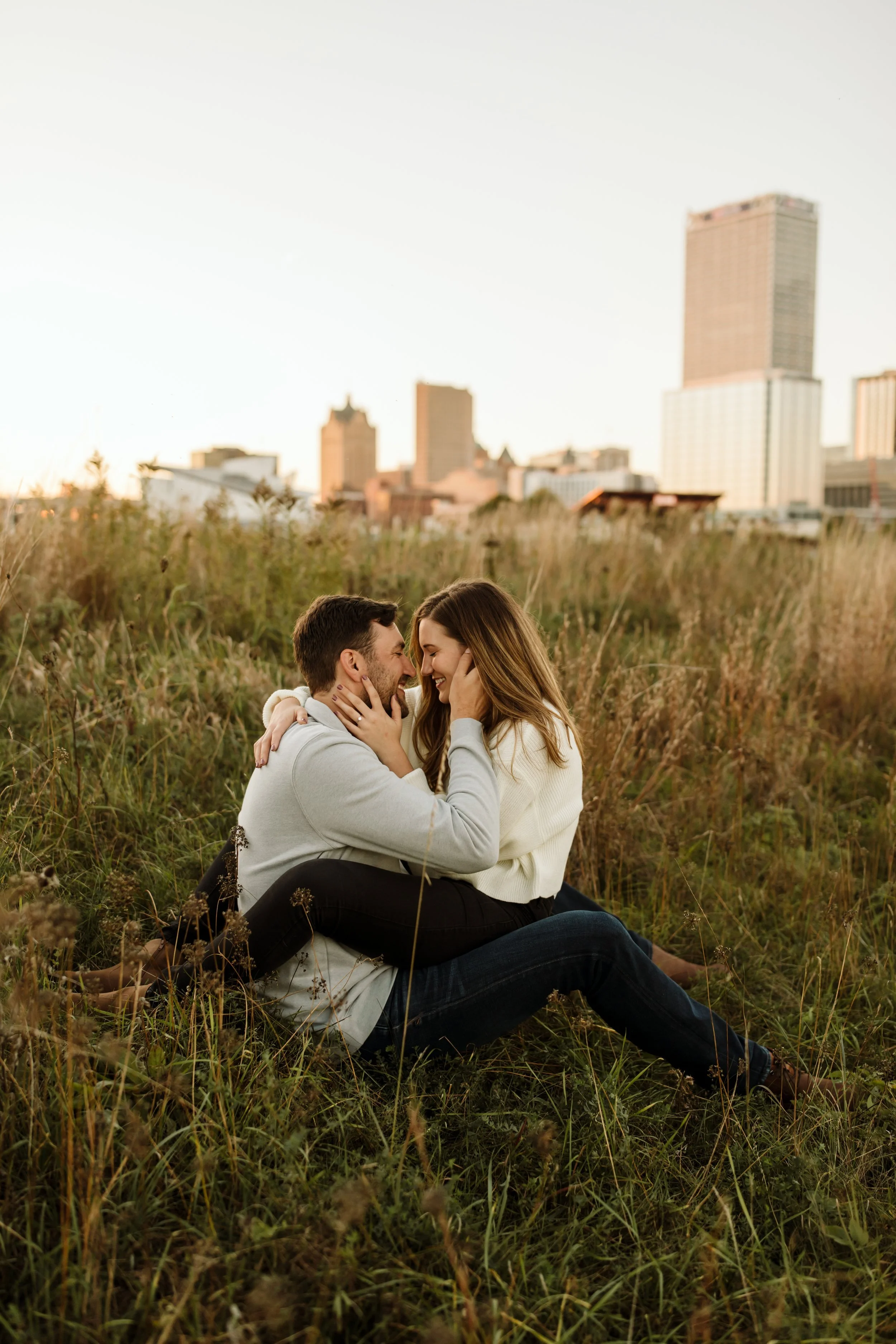 Hannah + Nick | Engagement Session at Lakeshore State Park