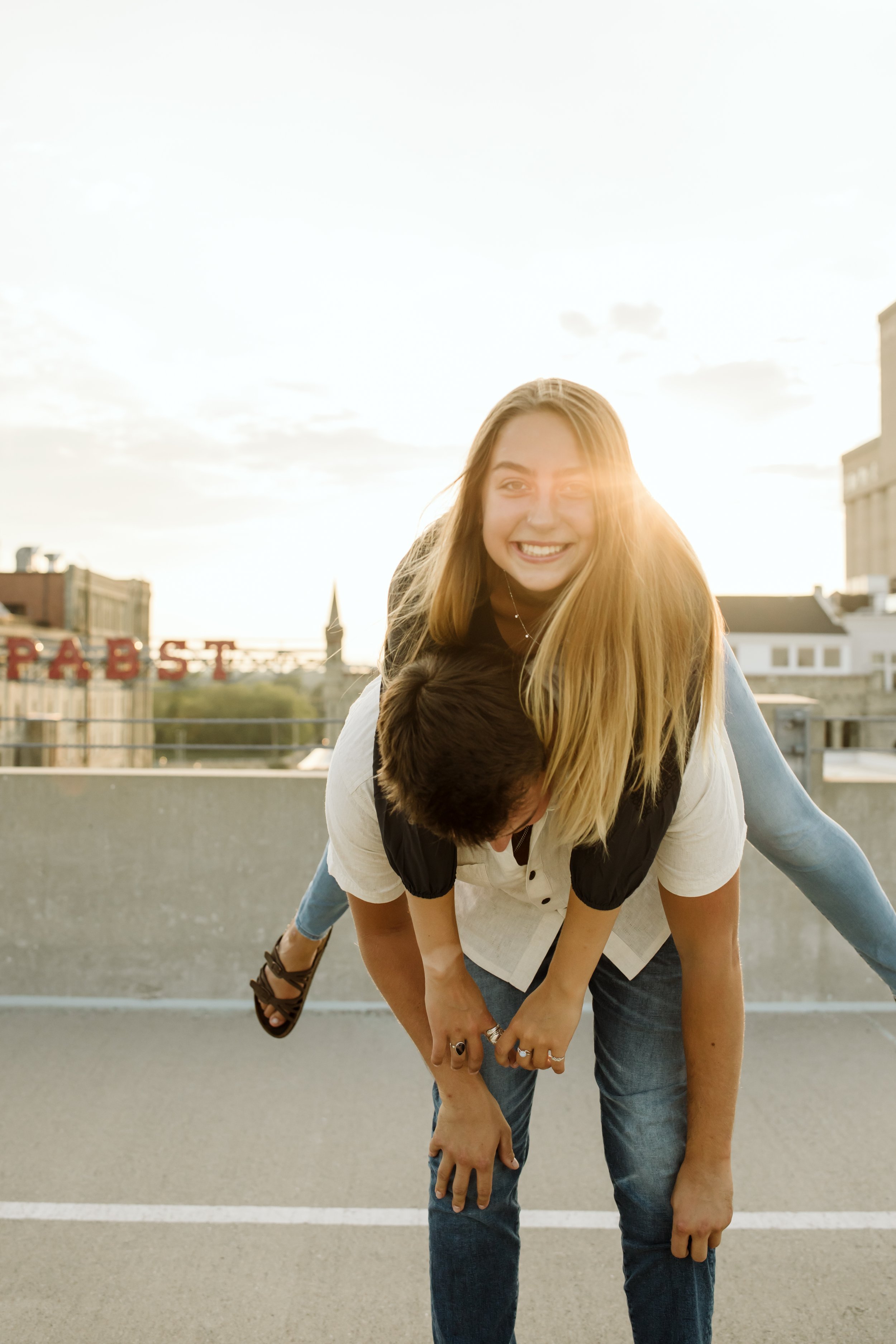 Hannah + Mike | Rooftop Session in Downtown Milwaukee