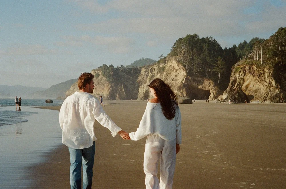 Couples beach engagement session 