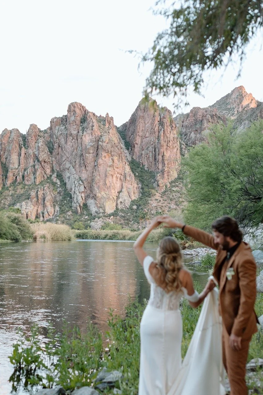 Wedding Portraits next to the Salt River
