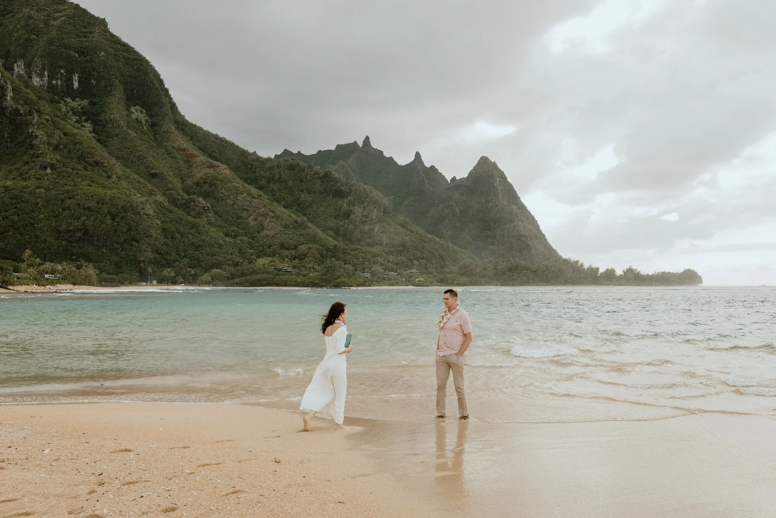 destination elopement at tunnels beach, Kauai Hawai