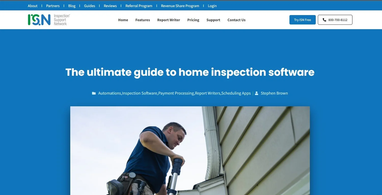 Ultimate Guide to Home Inspection Software web page